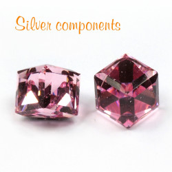 Kostka nalepovací Swarovski 8mm Light Rose